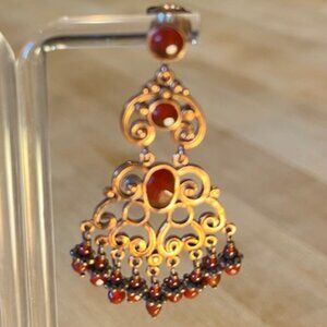 Peruvian Connection Cabernet Drop Earrings – new in box